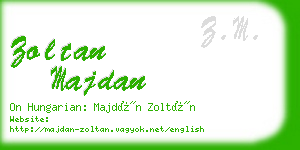 zoltan majdan business card